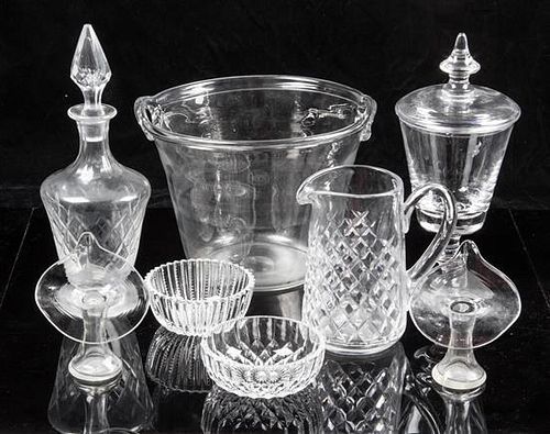 * A Group of Glass Articles Height of first 11 3/4 inches.