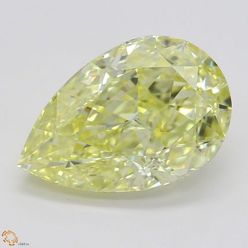 2.03 ct, Natural Fancy Yellow Even Color, VS1, Pear cut Diamond (GIA Graded), Appraised Value: $63,700 