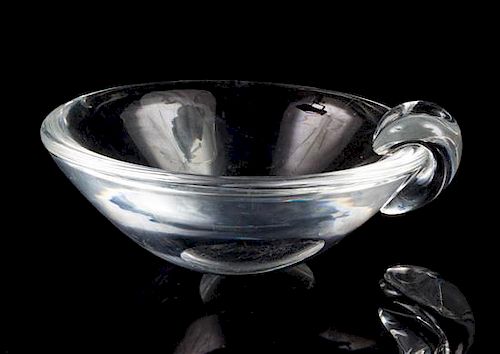 A Steuben Glass Nut Dish or Ash Receiver Diameter 5 1/2 inches.