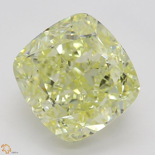 3.70 ct, Natural Fancy Yellow Even Color, VS2, Cushion cut Diamond (GIA Graded), Appraised Value: $104,600 