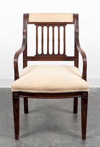 * A Regency Style Armchair Height 35 inches.