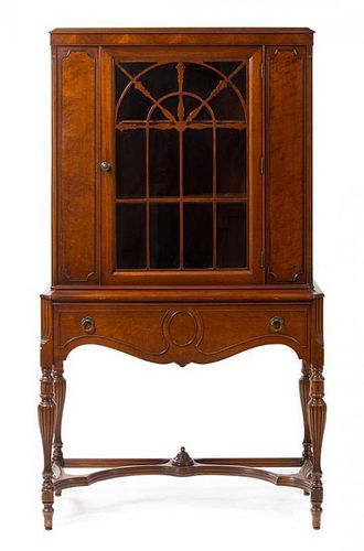 A Victorian Style Mahogany Cabinet. Height 65 1/4 x width 37 x depth 16 inches.