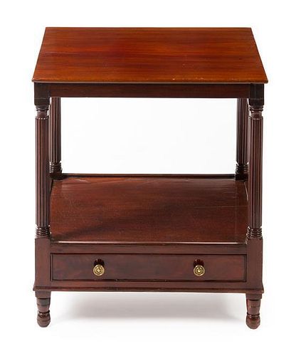* A Georgian Style Mahogany Side Table Height 24 x width 21 1/2 x depth 16 1/2 inches.