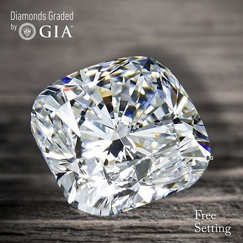 NO-RESERVE LOT: 1.51 ct, E/VS1, Cushion cut GIA Graded Diamond. Appraised Value: $43,500 