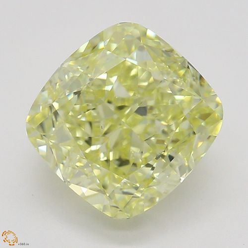 1.80 ct, Natural Fancy Yellow Even Color, VS1, Cushion cut Diamond (GIA Graded), Appraised Value: $32,700 