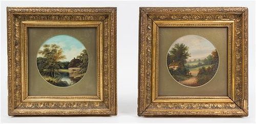 * Artist Unknown, (19th century school), Cottage Scenes (a pair of works)