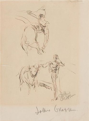 * John Groth, (American, 1908-1988), Bullfighting Studies (2 works)