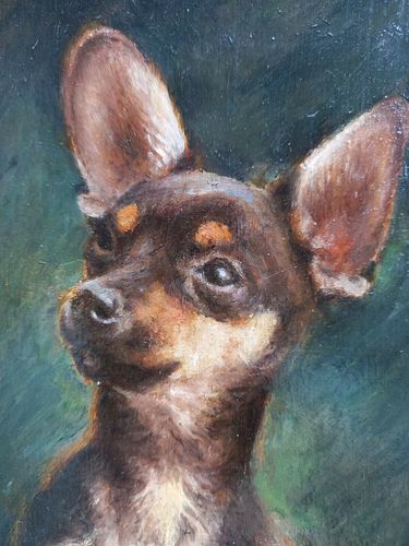 HOUND DOG OIL PAINTING