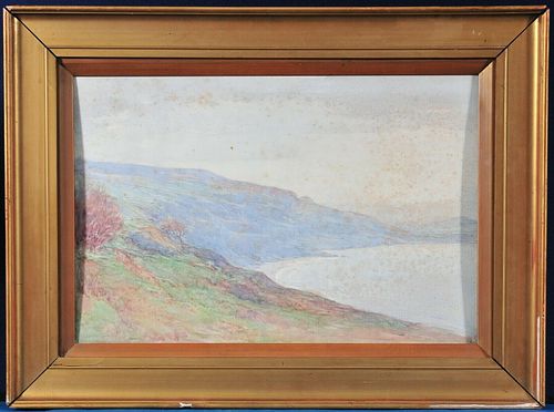 LANDSCAPE OF MOUNT ONE AND THE SEA OIL PAINTING