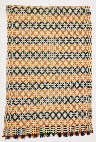 Orange and Blue Coverlet