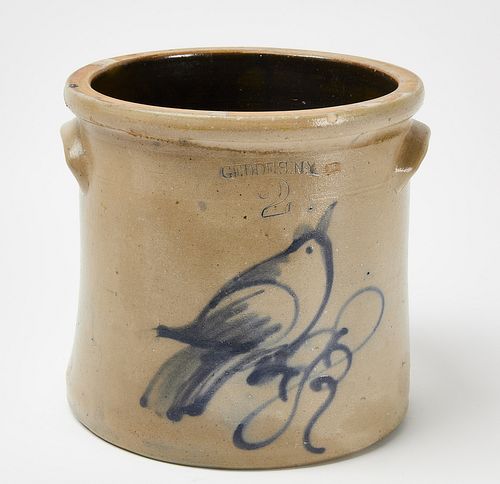 Geddes Stoneware Crock with Bird