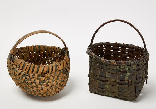 Two Small Splint Baskets