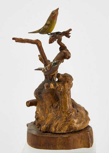Folk Art Carved Miniature Birds