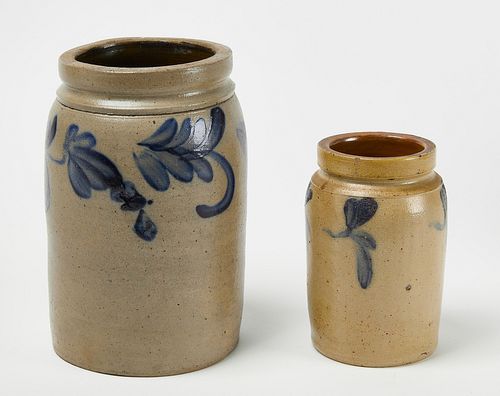 Two Small Stoneware Jars