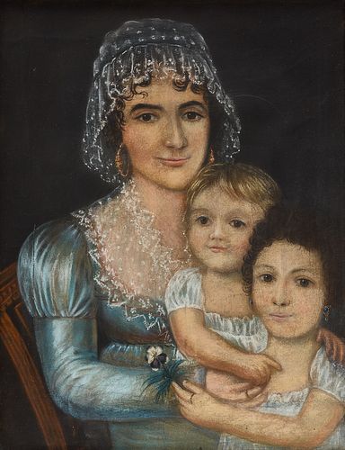 Portrait of Woman and Two Children