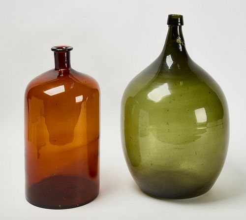 Two Large Glass Bottles