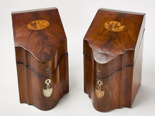 Antique Pair of Cutlery Boxes