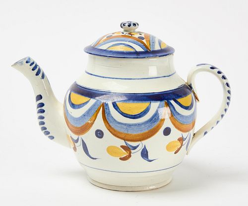 Pearlware Tea Pot with Lid