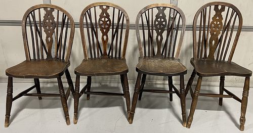 Set of Four English Windsor Chairs
