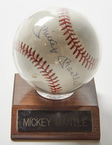 Signed Mickey Mantle Baseball