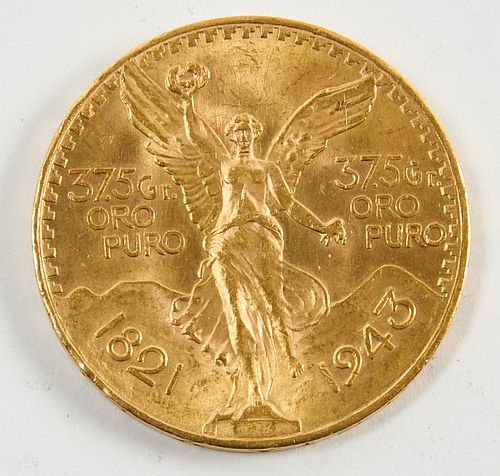 37.5 Gr. Pure Gold Mexico 50 Pesos BU