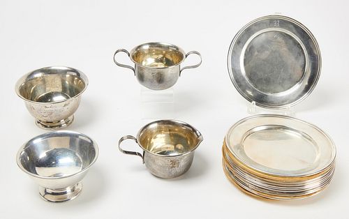 Group of 16 Sterling Silver Dishes