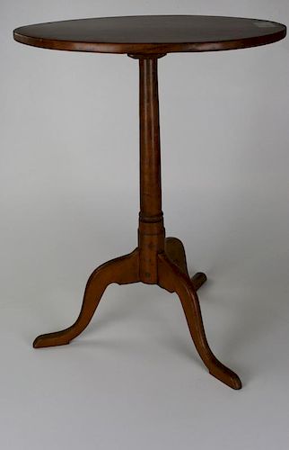 Shaker maple candle stand from the Hodges family of Salem, Mass.