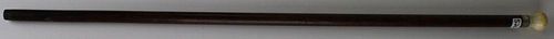 19th c cane presented to (Deacon) F. P. Sawyer, D.D. (Chittenden Co, VT)19th c cane presented to (De