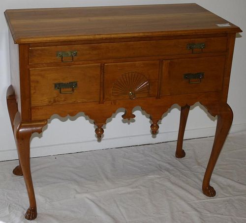 Connecticut highboy with base made of cherry. 37½"w x 19¼"d. Restored.
