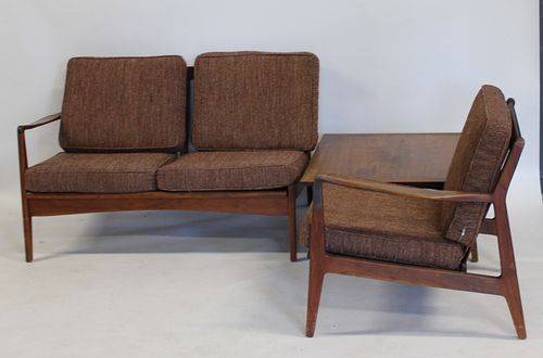 3 Pc Mid Century Sofa Set & Table.