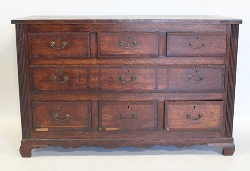 Antique 7 Drawer Oak Dresser