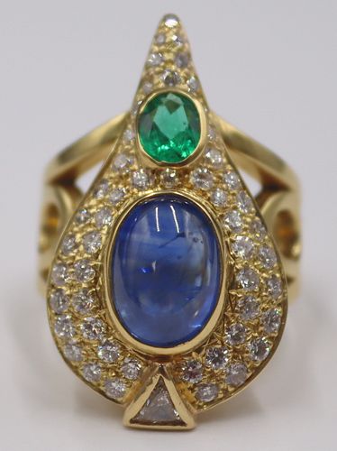 JEWELRY. AGL Natural Ceylon Sapphire, Emerald,