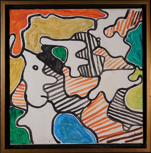 Manner of Jean Dubuffet: Abstract Composition