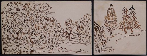 Vincent van Gogh (Attributed): Two Sketches