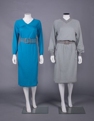 TWO MISSONI BELTED DRESSES, ITALY, 1977 & 1979