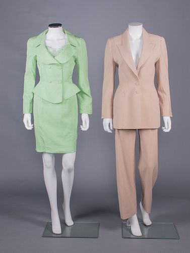 TWO THIERRY MUGLER SUITS, PARIS, 1980s