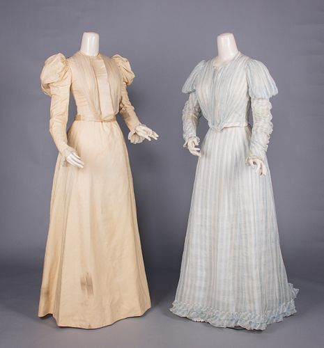 TWO DAY DRESSES, LATE 1890s