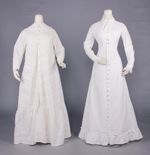 SUMMER HOUSEDRESS & NIGHTGOWN, LATE 1870s-EARLY 1880s