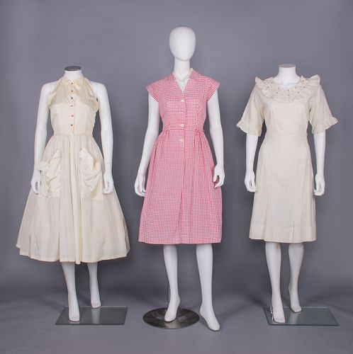THREE DAY DRESSES, AMERICA, 1950s