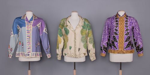THREE PUCCI SILK BLOUSES, ITALY, 1960-1965
