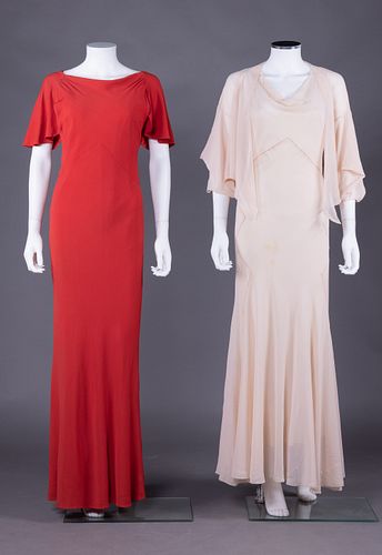 TWO EVENING GOWNS, c. 1934