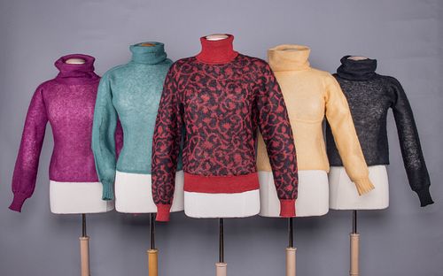 FIVE MISSONI MOHAIR SWEATERS, ITALY, 1970-1988