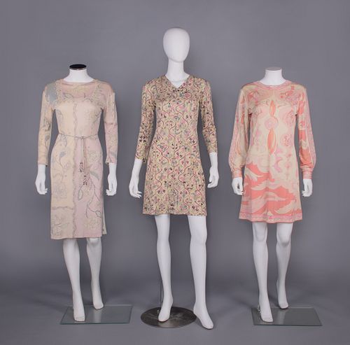 THREE PUCCI SILK JERSEY DRESSES, ITALY, 1965-1968