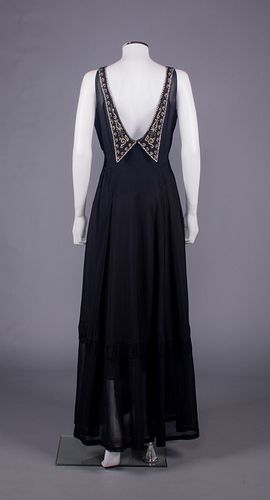 RHINESTONE & CRYSTAL BEADED EVENING DRESS, EARLY 1930s
