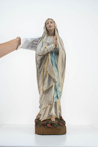 Italian Madonna Wooden Statue