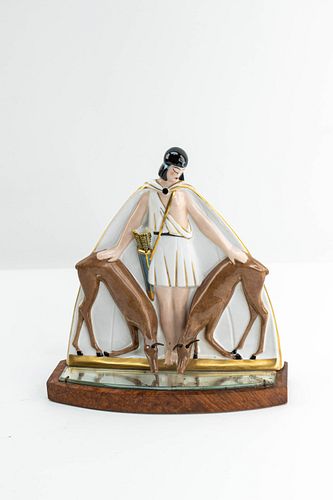 Argilor French Art Deco Perfume Lamp Hunter & Deer