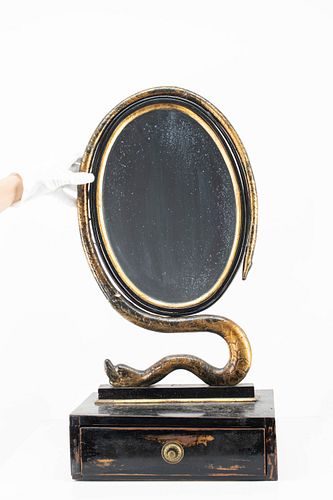Art Nouveau Lacquered Snake Dressing Mirror