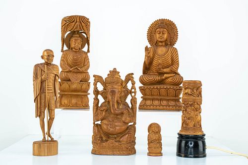 Grp: 6 Indian Sandalwood Carvings