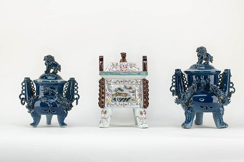 Grp: 3 Chinese Porcelain Censers