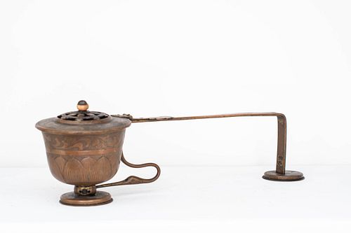Chinese Copper Censer with Lotus Design